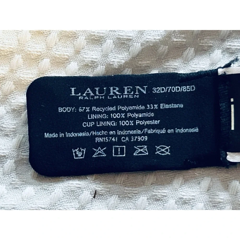 LAUREN RALPH LAUREN Lot Of 2 (NEW) 32D Wireless Full Coverage T-shirt Bras Luxe